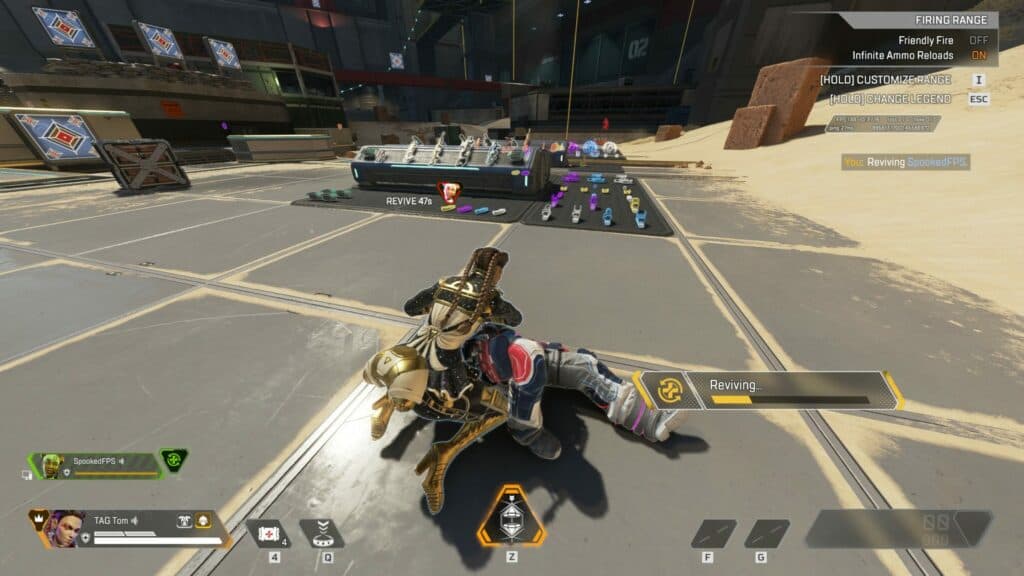 The cooler revive - Yellow progress bar (Gold knockdown Shield)