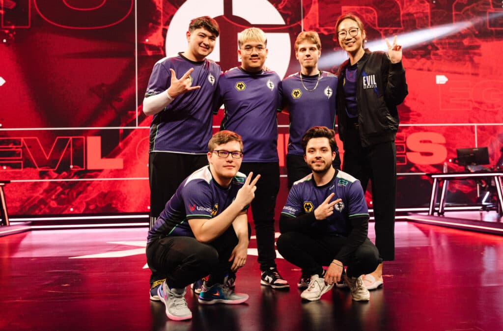 Evil Geniuses' VALORANT roster for VCT Americas 2023 (Photo via Marv Watson/Riot Games)