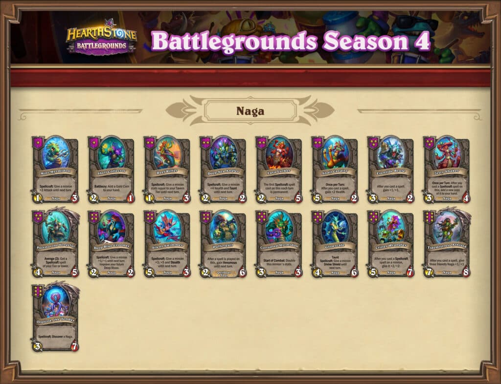 Naga are deep in the blues, and drowning in even more spell and Spellcraft synergies than before.