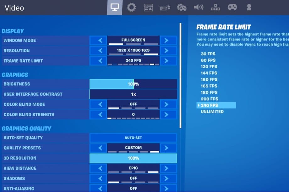 Best Fortnite PC Settings to level up your game Esports.gg