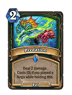 Predation <br>⦁ Old: [3 Mana] Deal 3 damage. <br>⦁ New: [2 Mana] Deal 2 damage.
