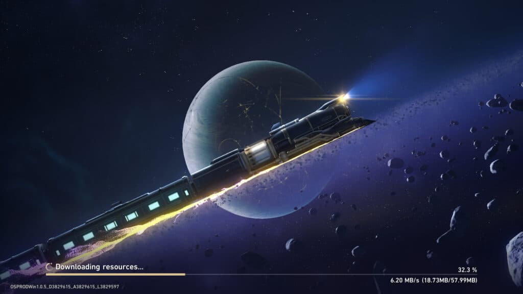 Honkai: Star Rail Loading screen with bar.