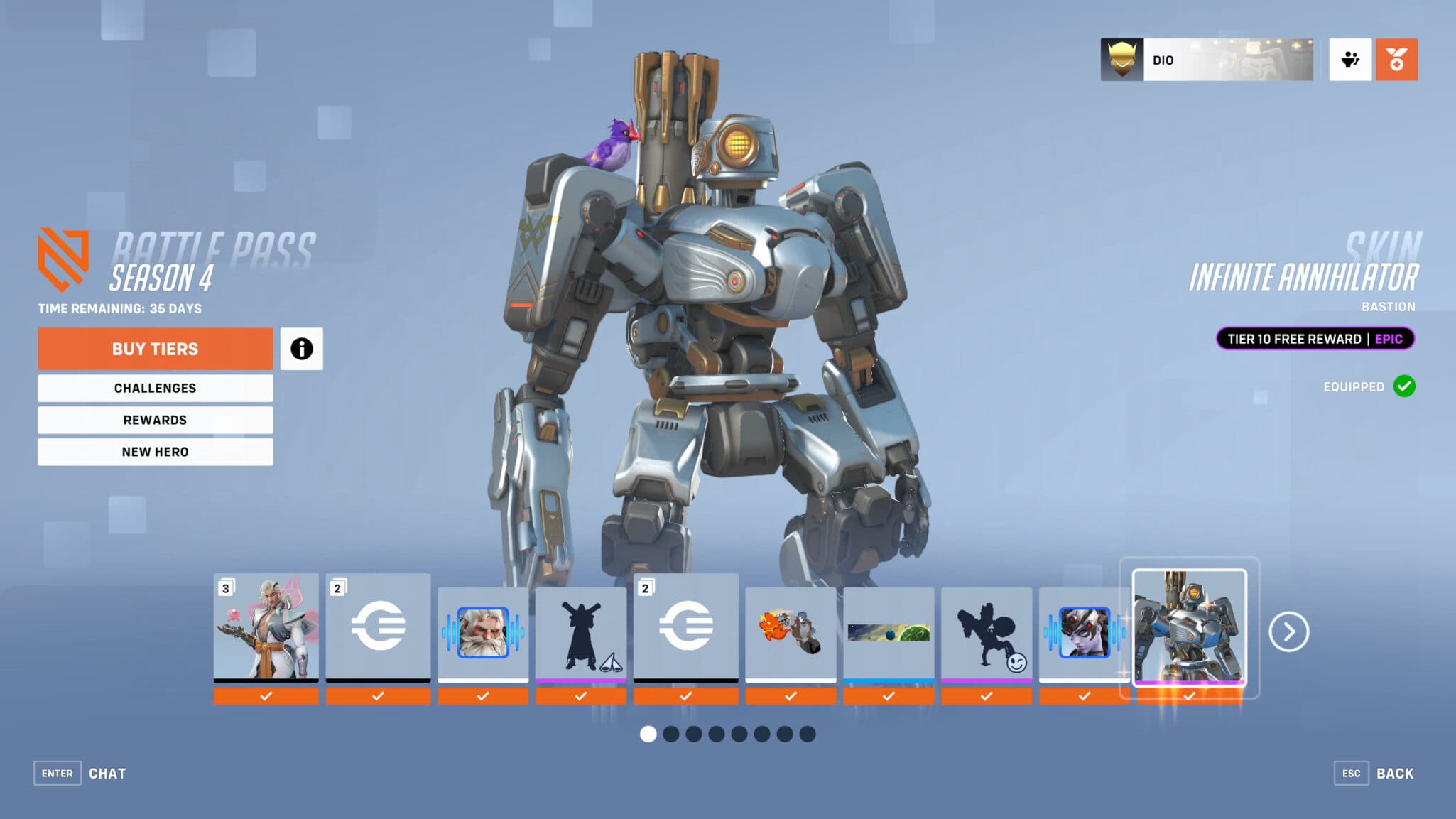Infinite Annihilator Bastion skin (Image via Blizzard Entertainment)
