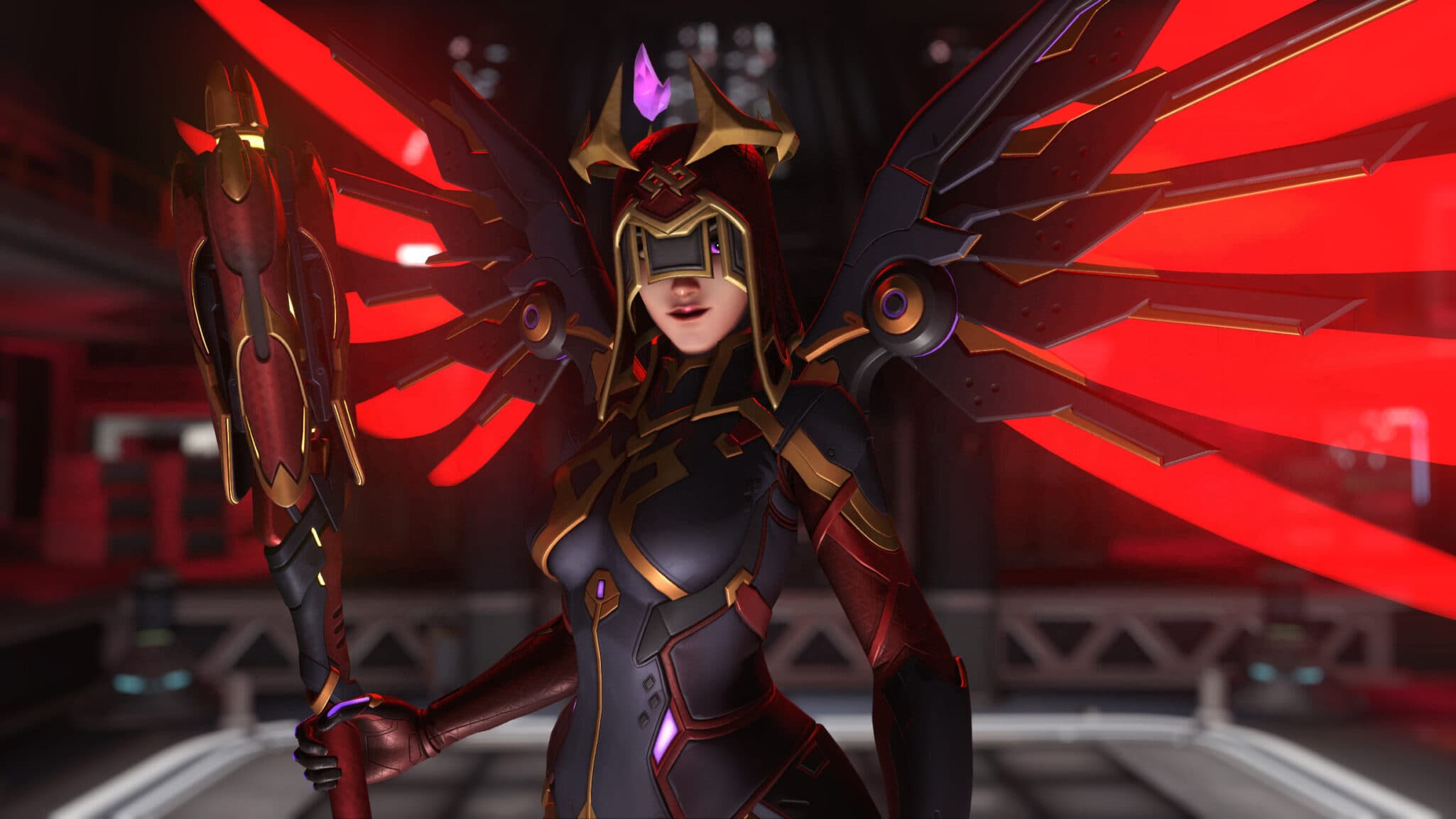 Infinite Seer Mercy skin (Image via Blizzard Entertainment)