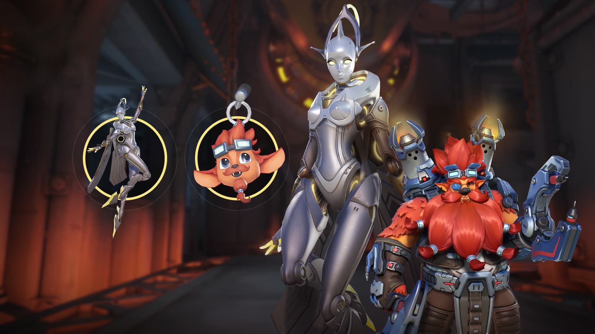 3CH-0 Echo and Starship Engineer Torbjorn (Image via Blizzard Entertainment)