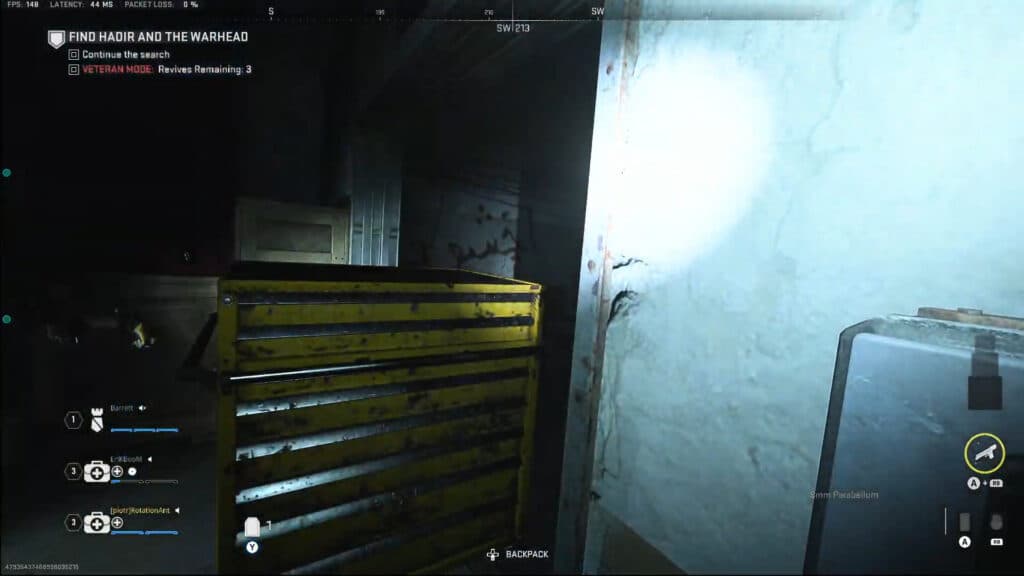 The first cabinet freed after the button being pushed.