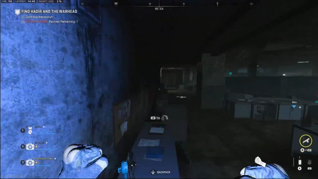 The water will make your screen flash blue and do damage to you with electricity.