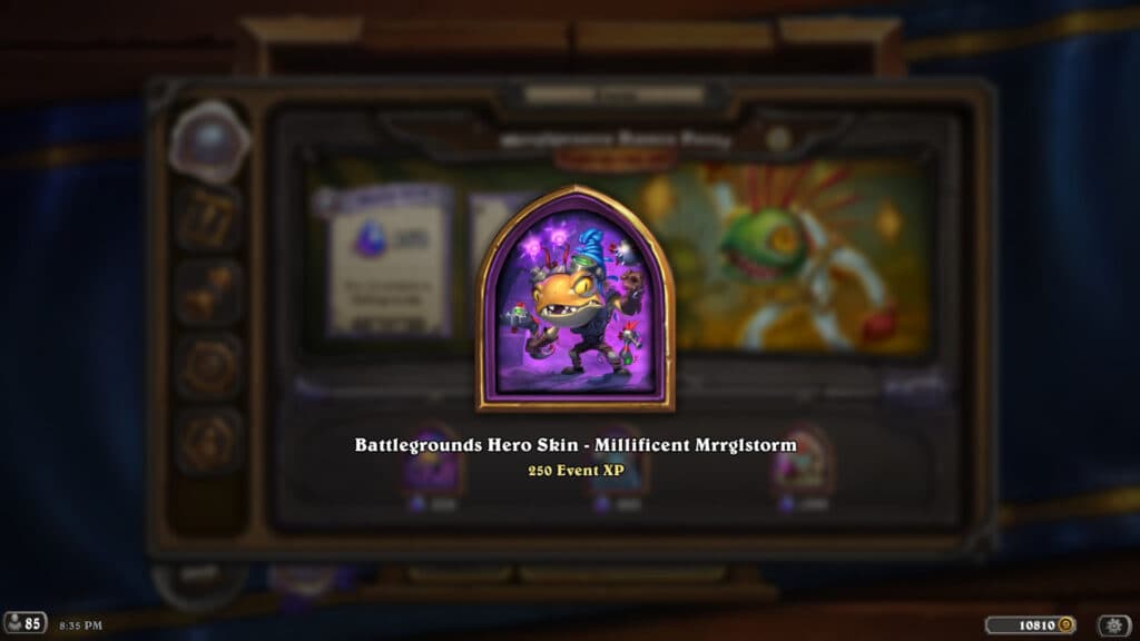 Millificent Manastorm's Murloc skin in Hearthstone Battlegrounds (Image via Blizzard Entertainment)