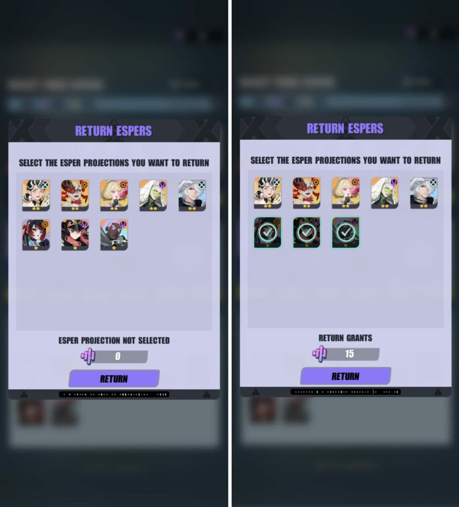 Return your weaker Espers to get Wave Fragments for better ones (Image via Lilith Games)