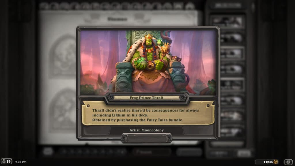 Frog Prince Thrall hero portrait (Image via Blizzard Entertainment)