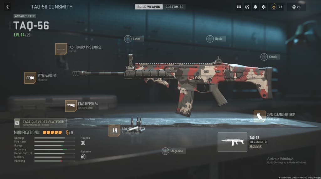 A good TAQ-56 loadout to use, particularly in competitive modes.