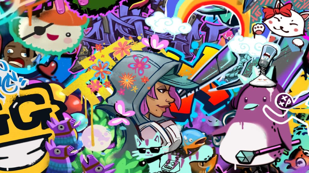 Spray Collage (Forntite wallpaper)