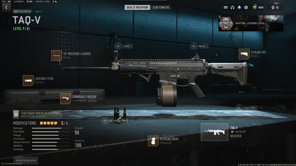 The best TAQ-V loadout to use in MW2