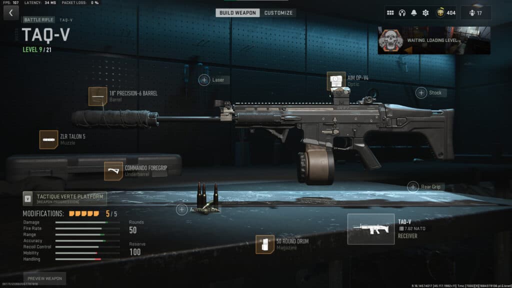 The best TAQ-V loadout to use in Warzone 2