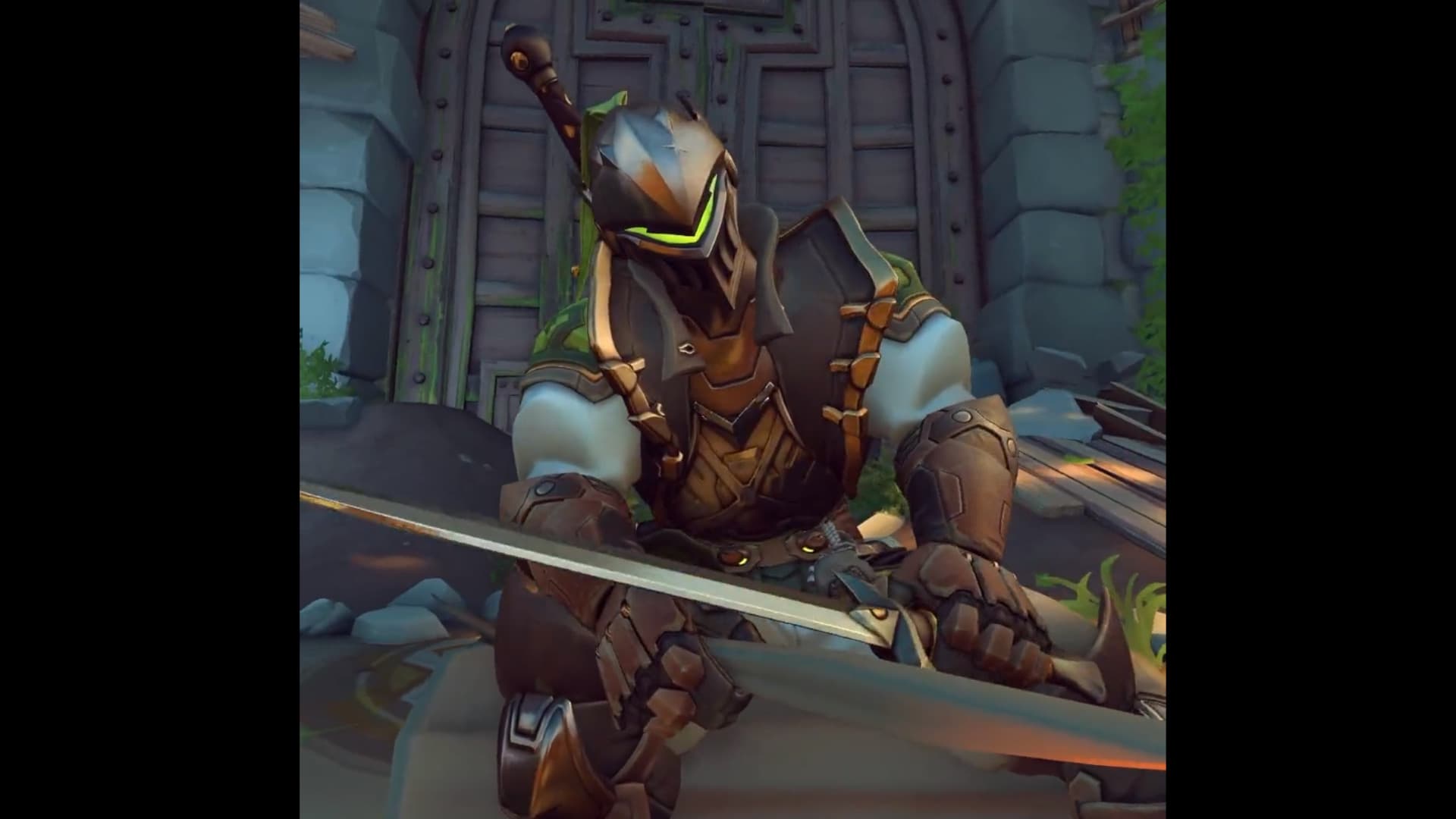 Fantasy Knight Genji skin in Overwatch 2 (Images via Blizzard Entertainment)