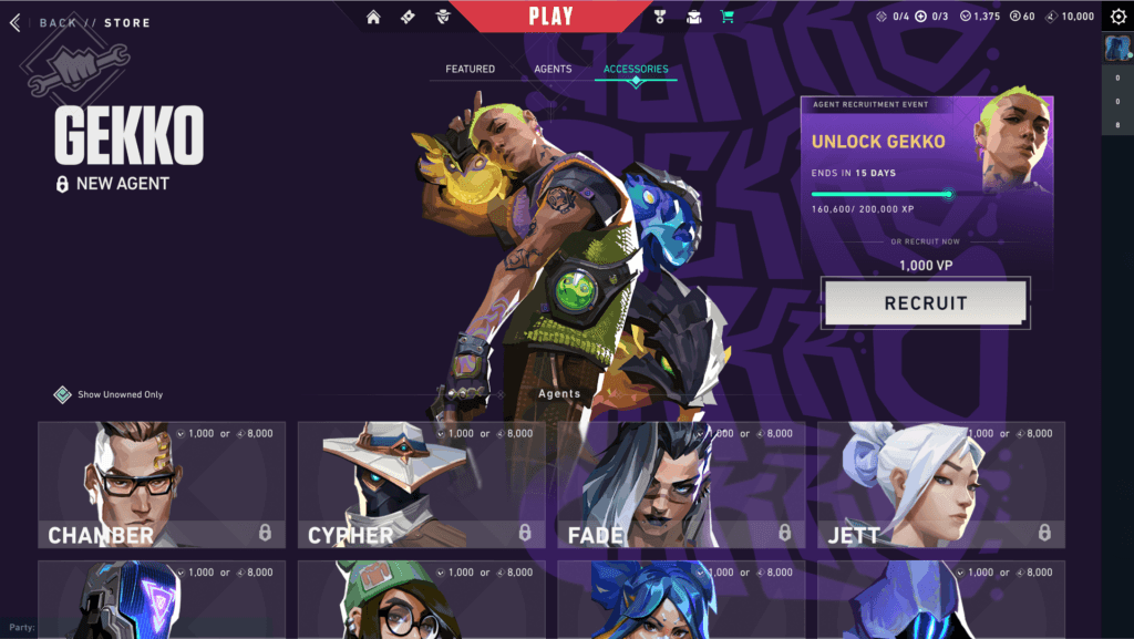 Agents can now be purchased via the Agent Store. Image courtesy of Riot Games