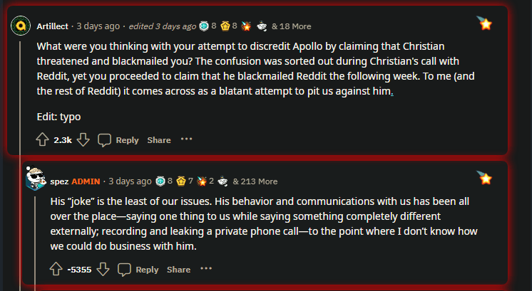 CEO Steve Huffman faces backlash following a disastrous AMA on Reddit.<br>Source: <a href="https://www.reddit.com/r/reddit/comments/145bram/comment/jnk45rr/?utm_source=share&amp;utm_medium=web2x&amp;context=3" target="_blank" rel="noreferrer noopener nofollow">r/reddit</a>