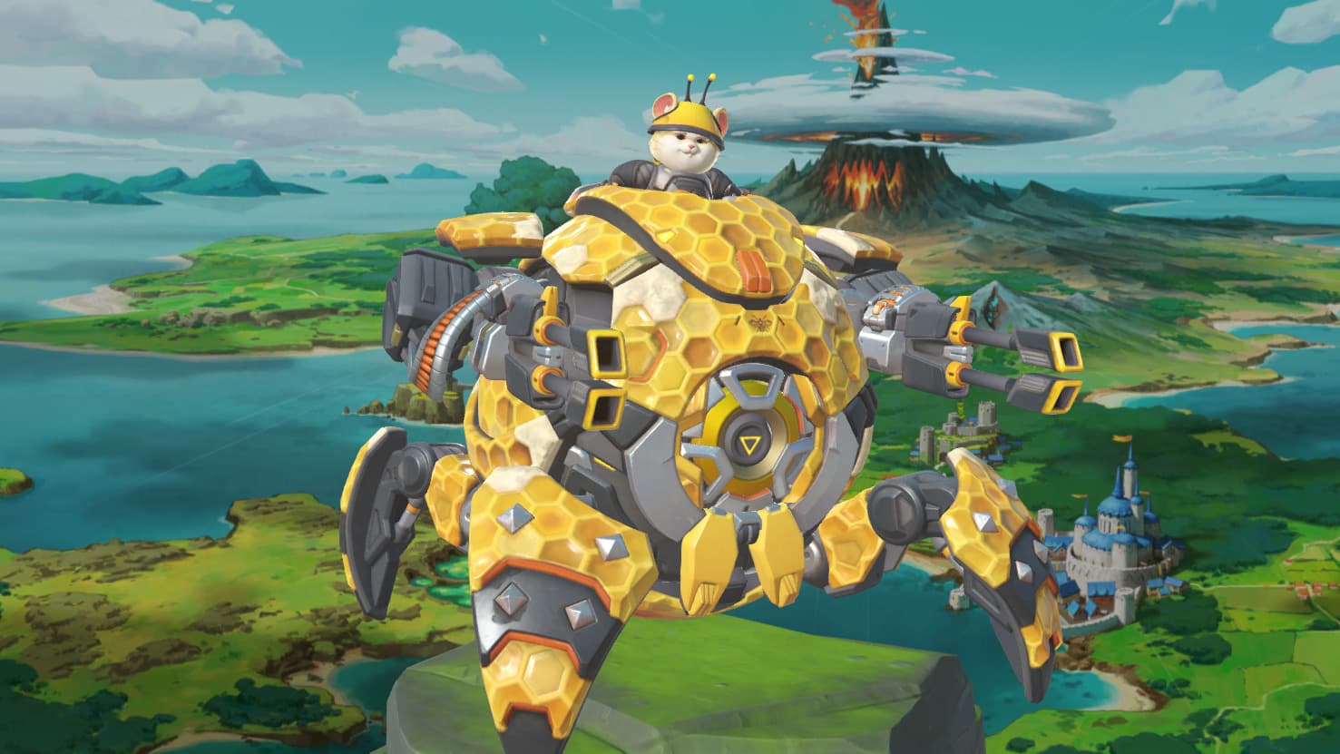 Epic Honeycomb Wrecking Ball skin (Image via Blizzard Entertainment)