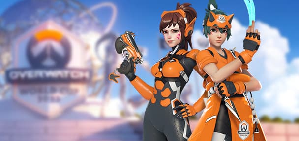 D.va and Kiriko Overwatch World Cup skins (Image via Blizzard Entertainment)