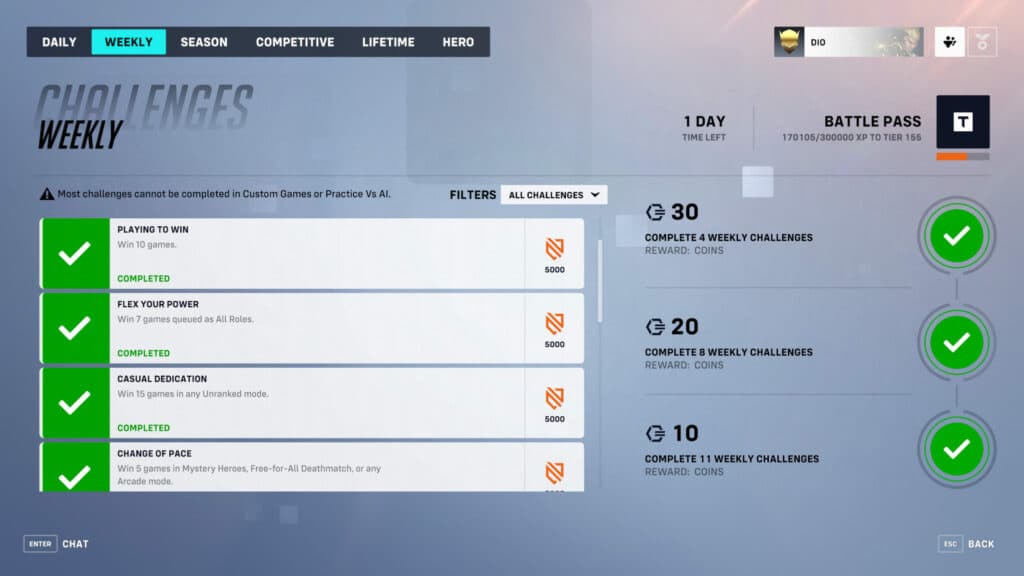 How to level up your Overwatch 2 Battle Pass (Image via Blizzard Entertainment)