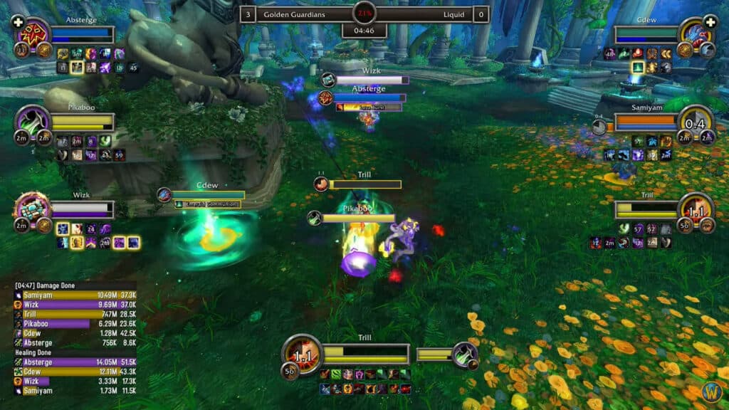 Golden Guardians versus Liquid in the World of Warcraft Arena World Championship (Image via Blizzard Entertainment)