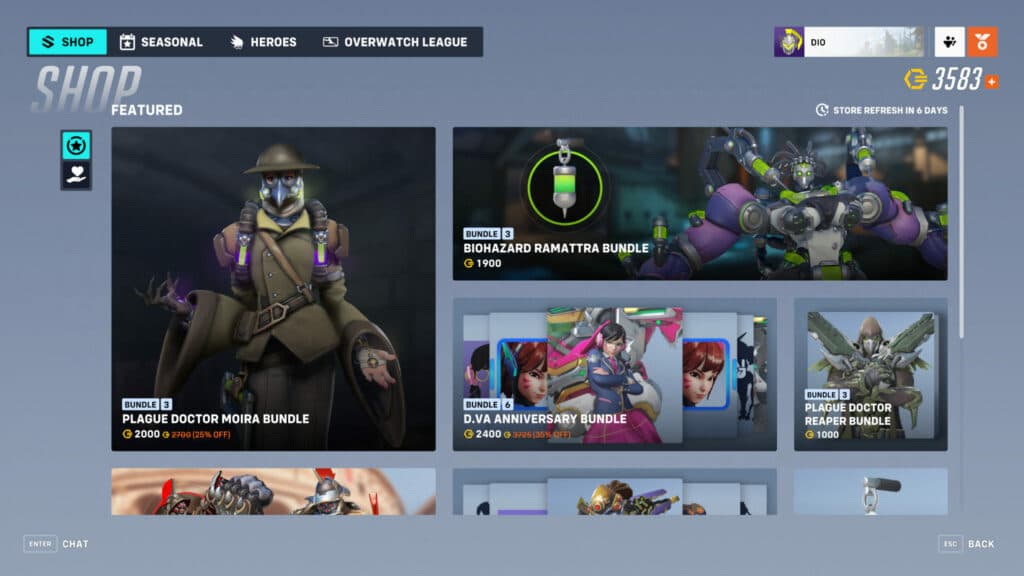 Overwatch 2 Plague Doctor Moira skin (Image via Blizzard Entertainment)