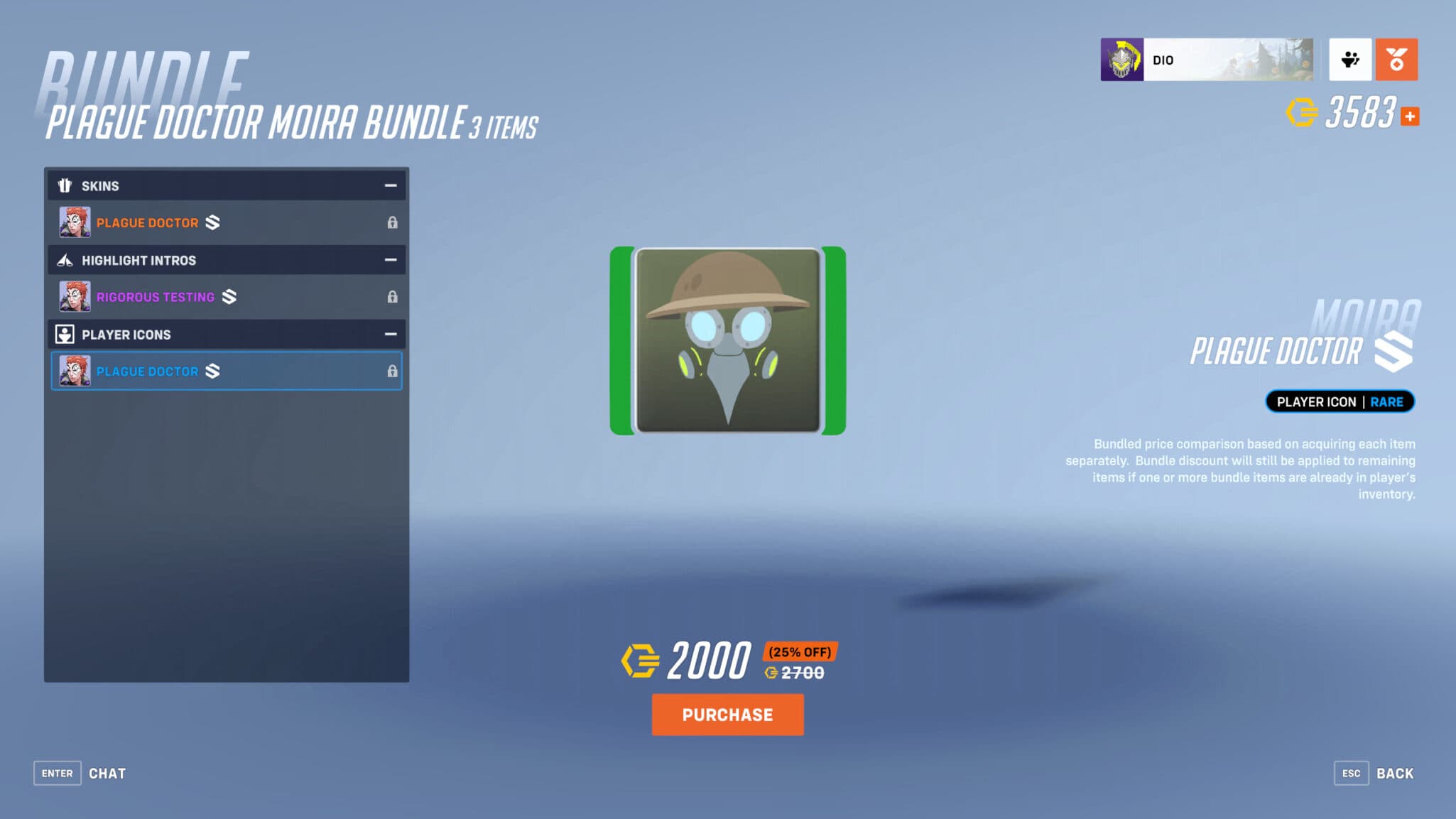 Plague Doctor player icon (Image via Blizzard Entertainment)