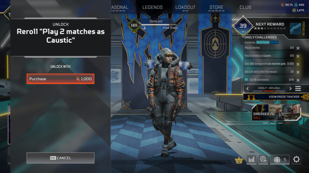 New player] is it worth it to reroll challenges for the 200 legend tokens?  : r/apexlegends