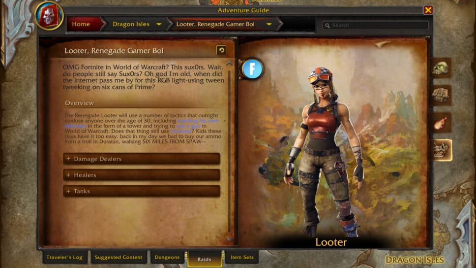 All signs point to a Fortnite/World of Warcraft crossover event in WoW cover image