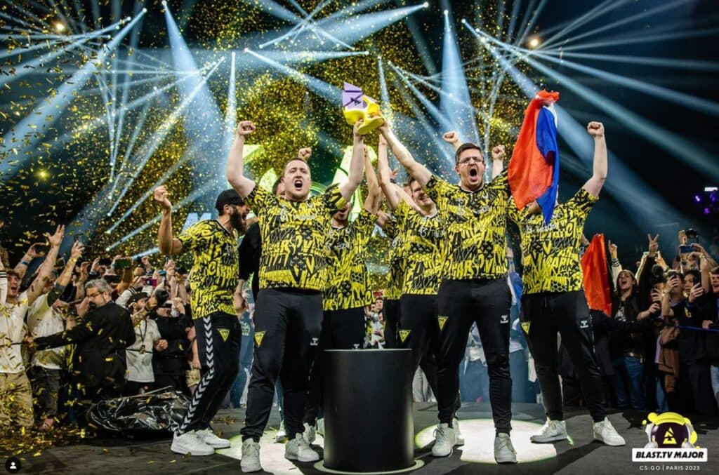 Team Vitality won the BLAST Paris Major after a 2-0 victory over GamerLegion. Image Credit: BLAST.tv