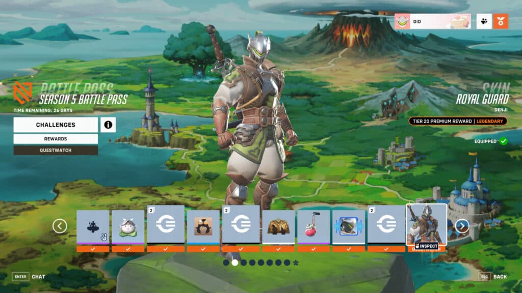 Legendary Royal Guard Genji skin (Image via Blizzard Entertainment)