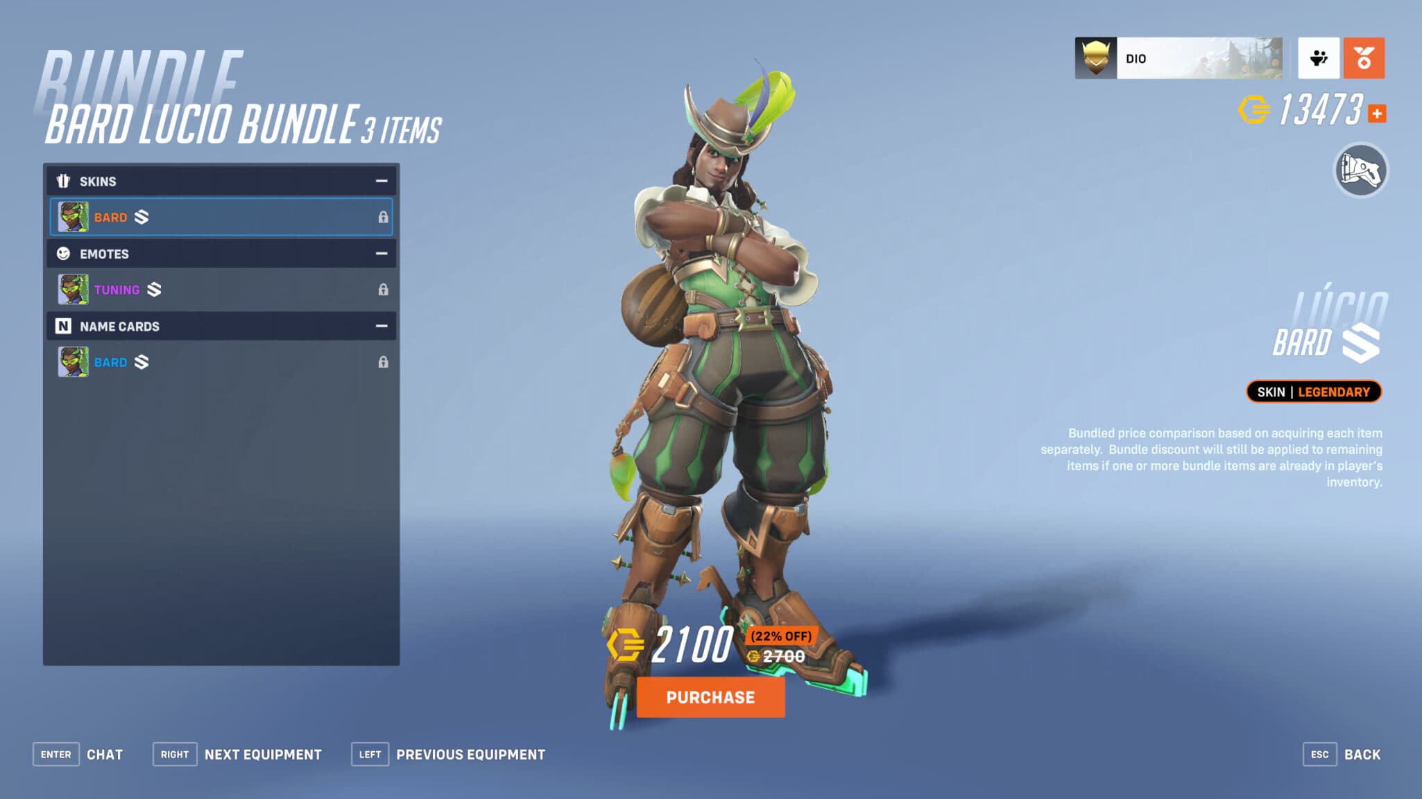 Overwatch 2 Questwatch Bard Lucio skin (Image via Blizzard Entertainment)