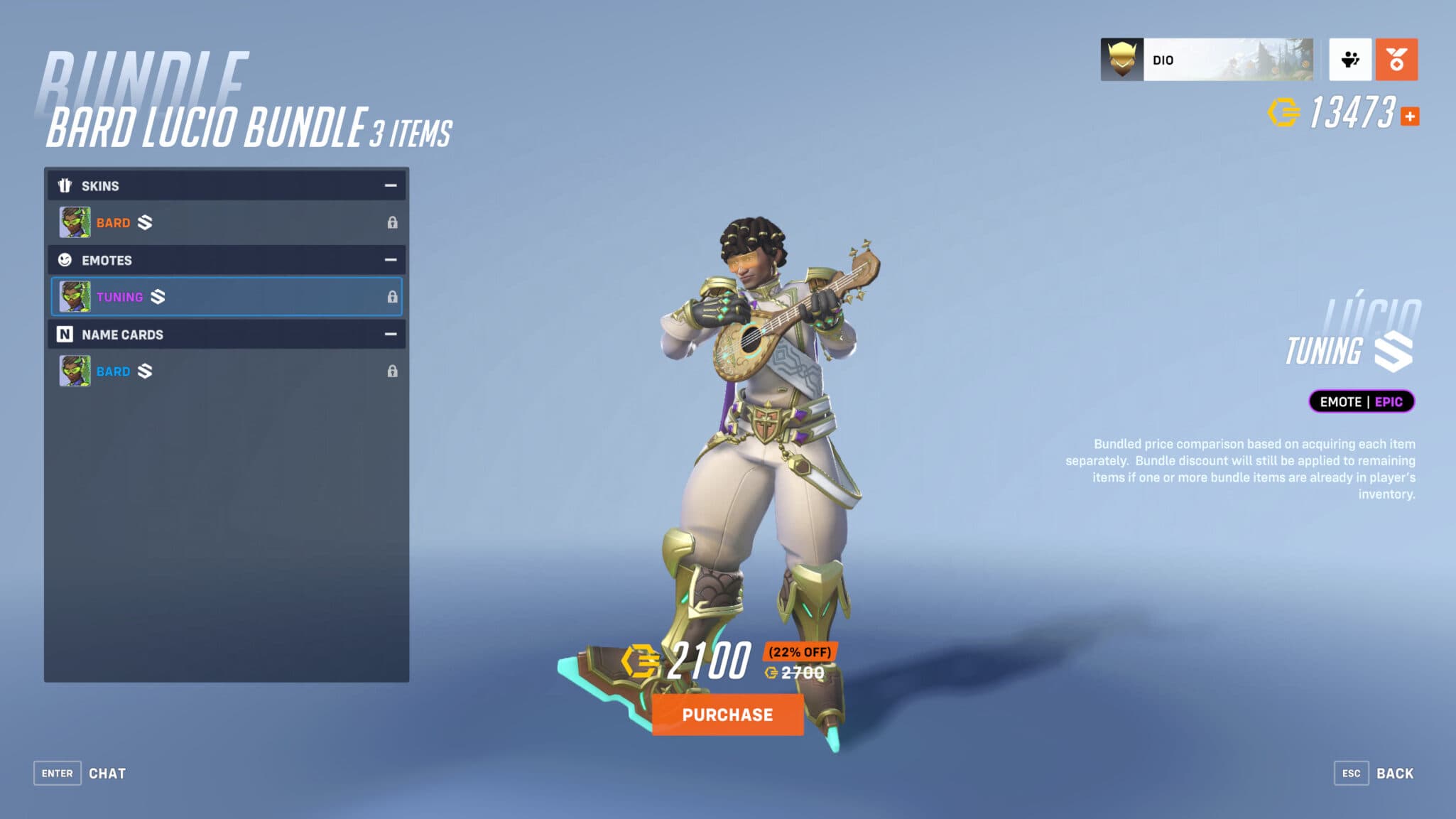 Lucio Tuning emote (Image via Blizzard Entertainment)