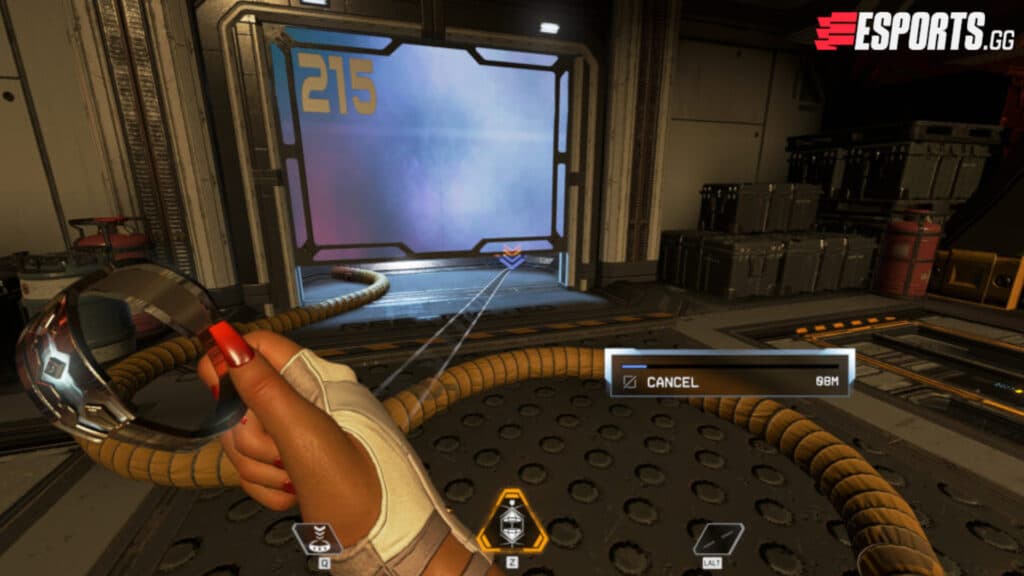 AIm under the door (Screenshot taken by Esports.gg)