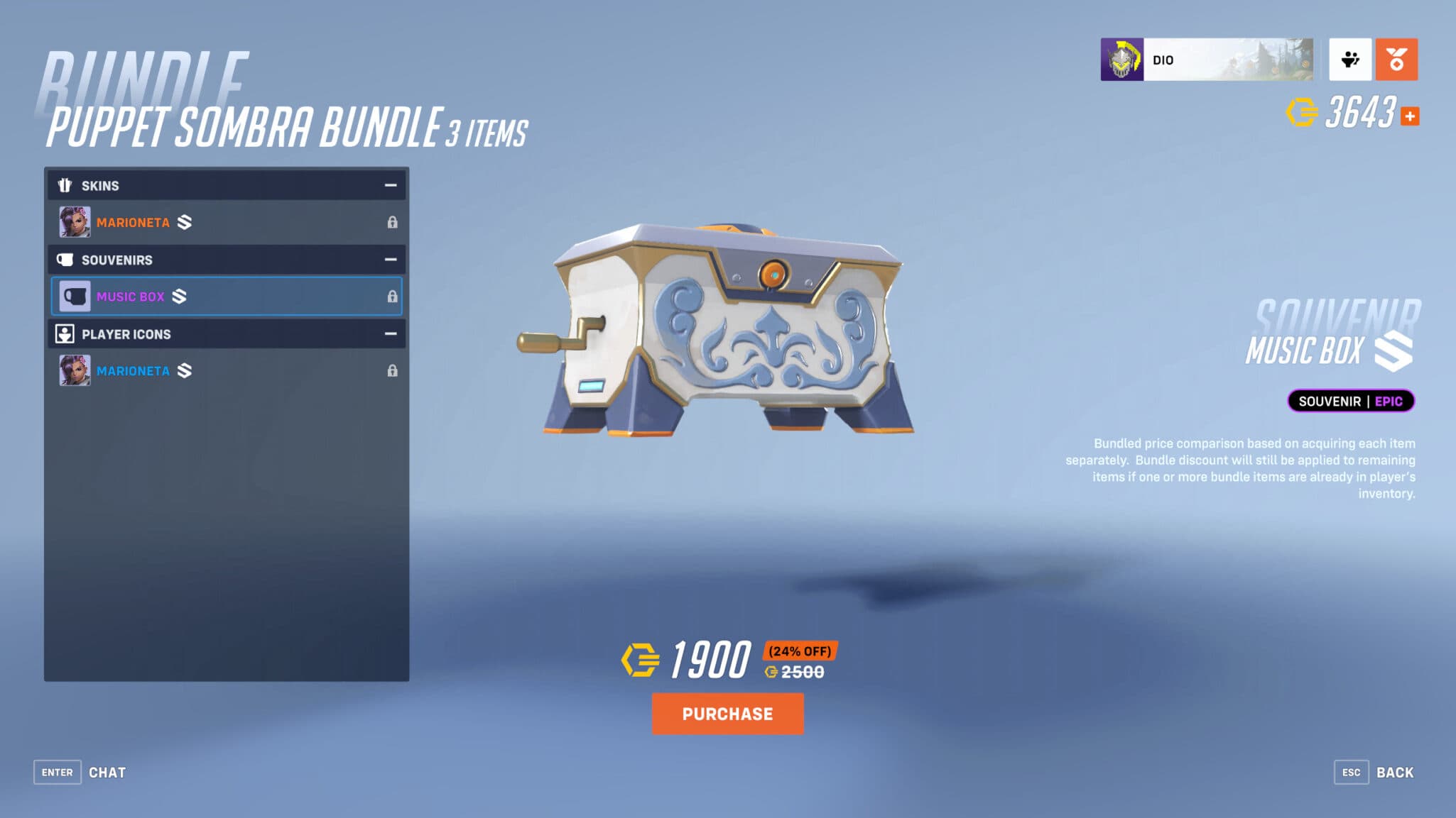 Epic Music Box souvenir (Image via Blizzard Entertainment)