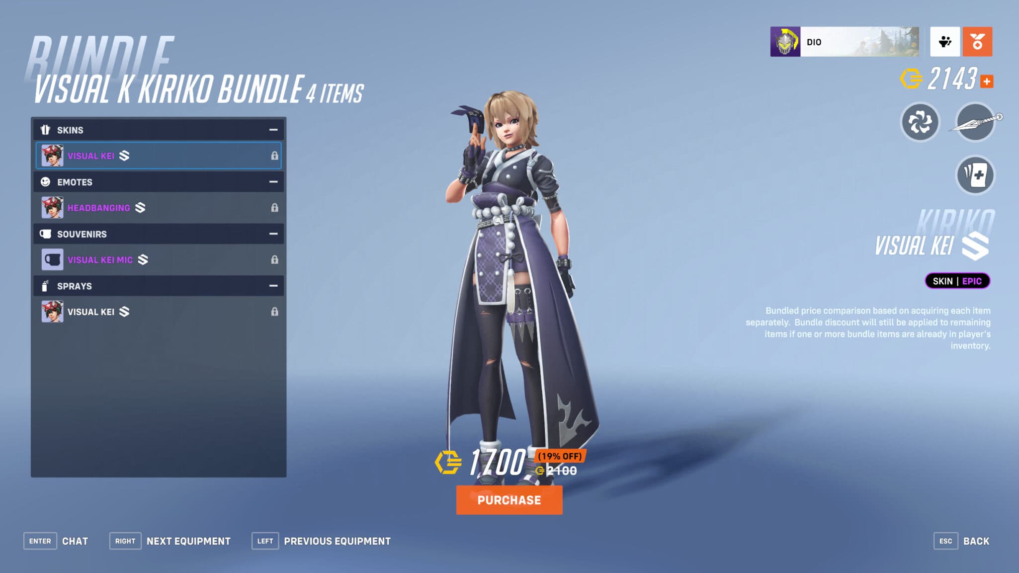 Visual K Kiriko (Image via Blizzard Entertainment)