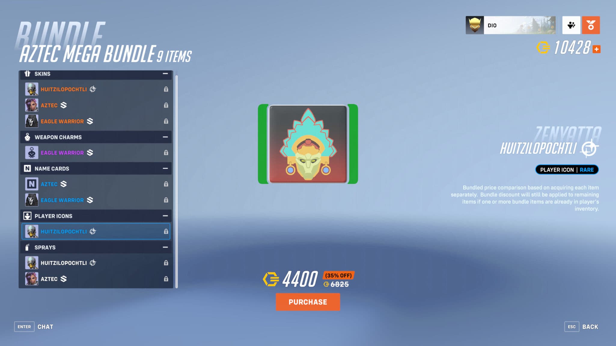 Huitzilopochtli player icon (Image via Blizzard Entertainment)