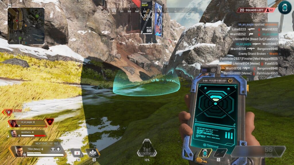 You'll know you're in the right place if you see the highlighted area. Step inside! (screenshot by esports.gg)