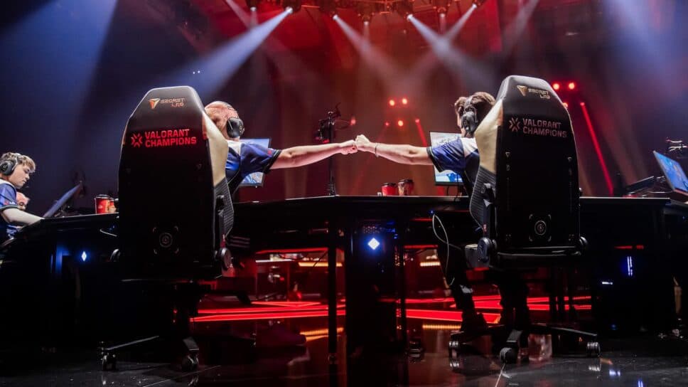 EG vs FUT VALORANT Champions 2023: EG goes up 2-0 over FUT to make playoffs cover image