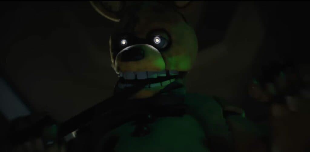 The Spring Bonny suit as seen in the most recent FNAF trailer (via Blumhouse)