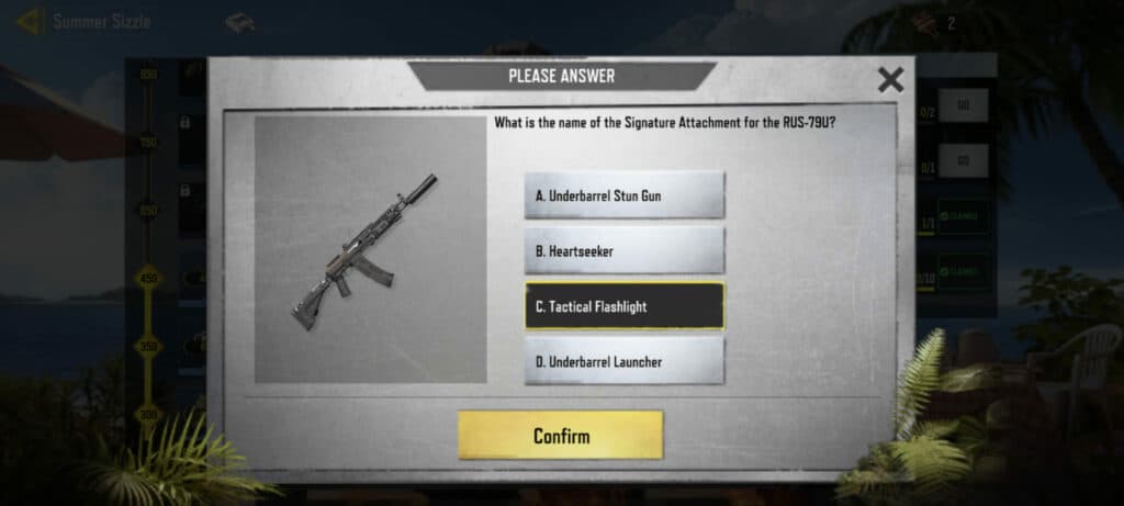Daily CoD Mobile Summer Sizzle quiz answers (Image via Activision Publishing, Inc.)
