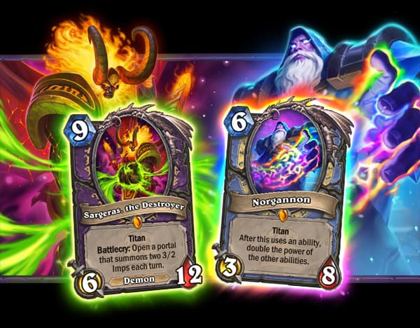 Titan minions in Hearthstone (Image via Blizzard Entertainment)
