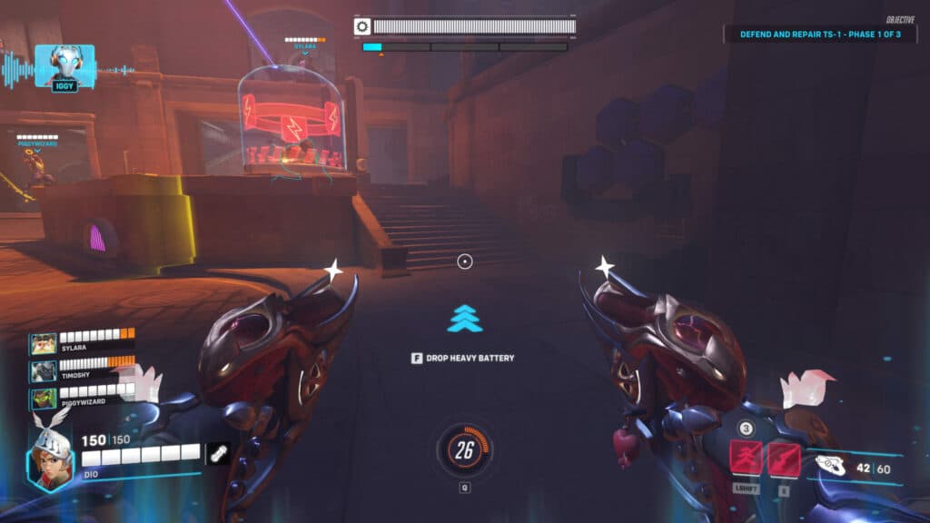 Heavy batteries slow down your walking speed (Image via Blizzard Entertainment)