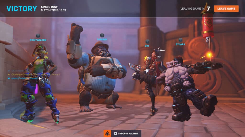 Victory screen (Image via Blizzard Entertainment)