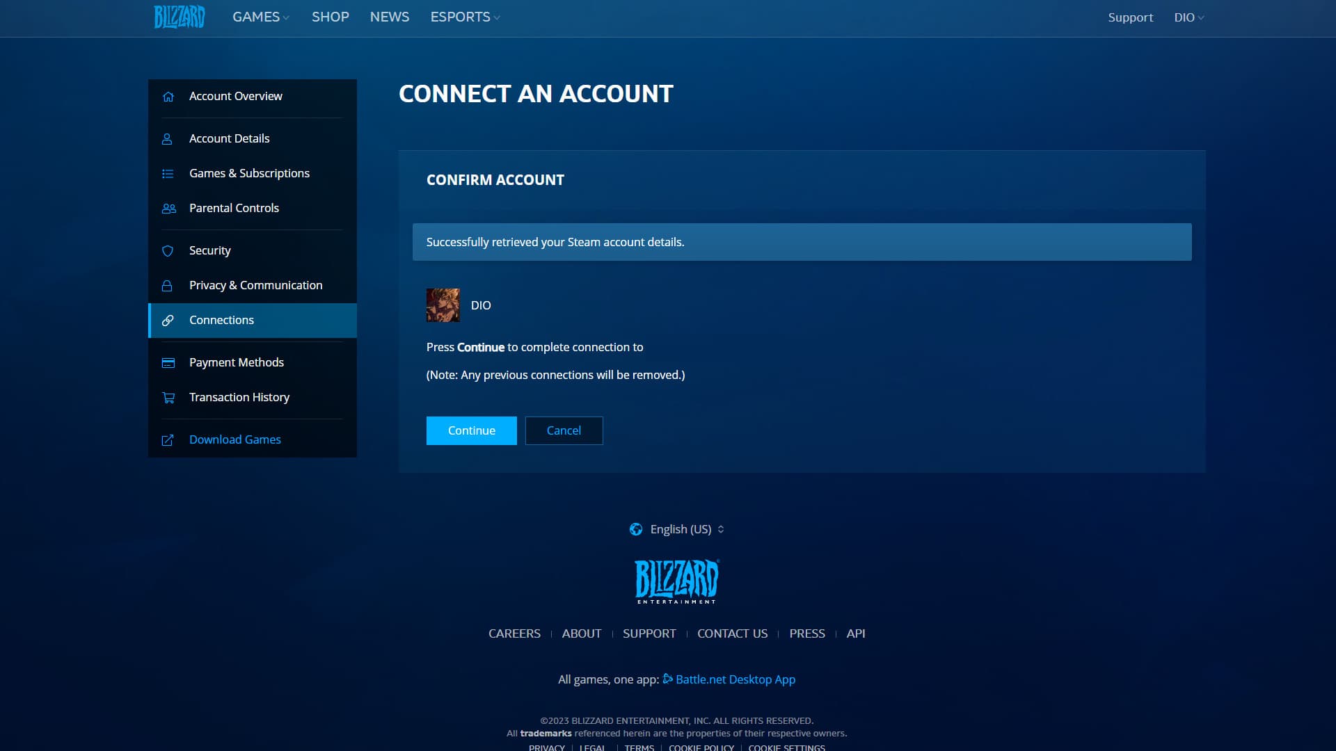 steam battlenet link (Image via Blizzard Entertainment)