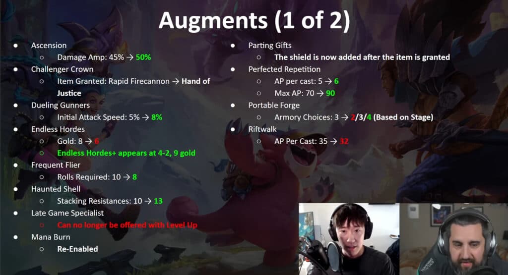 Patch 13.16 augment changes (Image via Mortdog)