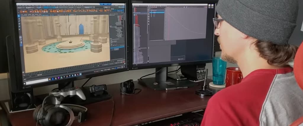 Zenyatta and Talon cutscene from 2021 (Image via Blizzard Entertainment)