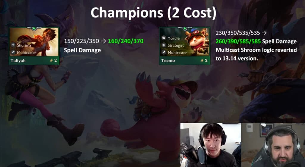 Patch 13.16 2-cost unit changes (Image via Mortdog)