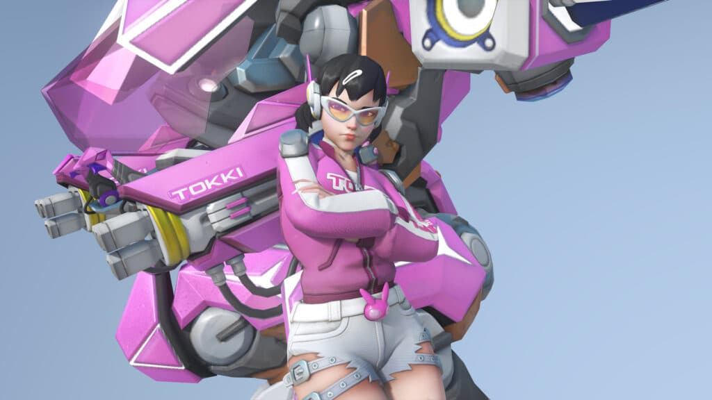 Overwatch 2 Gentle Tokki Fuchsia D.Va skin screenshot (Image via Blizzard Entertainment)