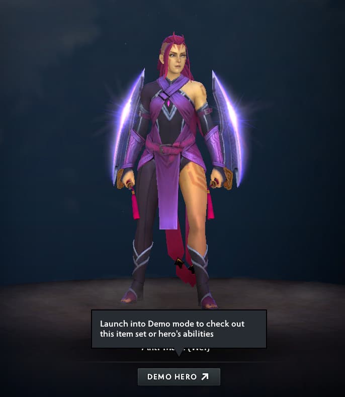 You can Demo cosmetic combinations in the new Armory. (Screenshot by esports.gg)